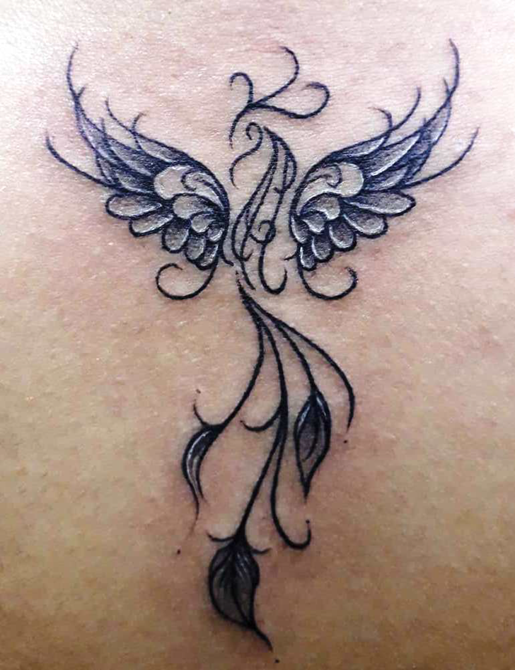 Phoenix Bird Tattoo Figure