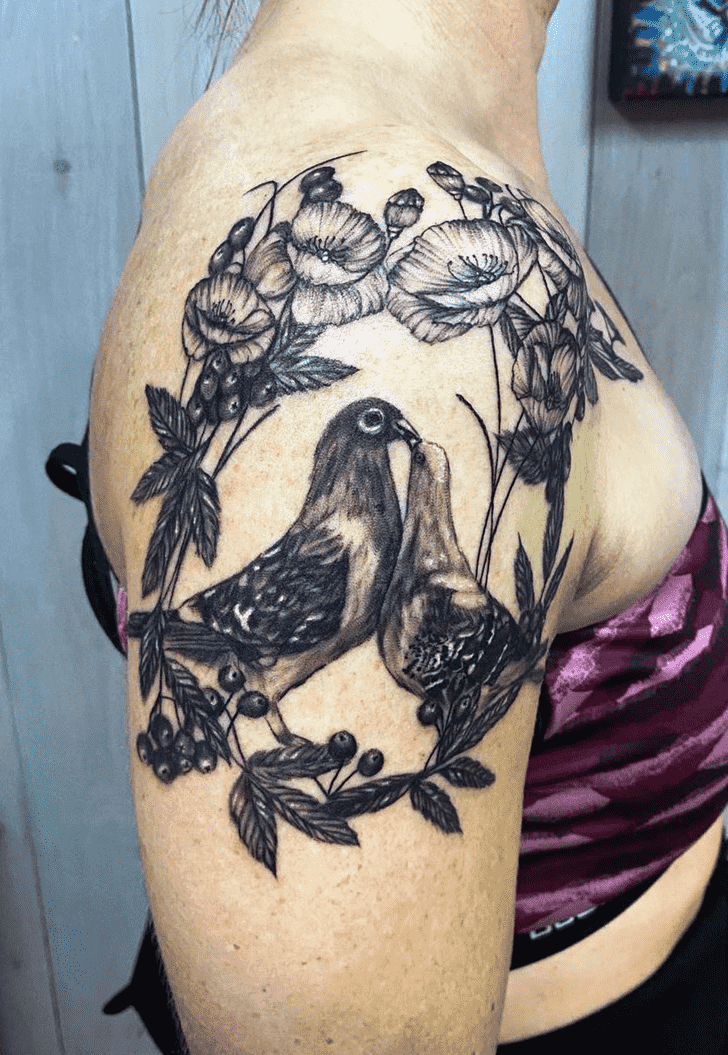 Pigeon Tattoo Portrait