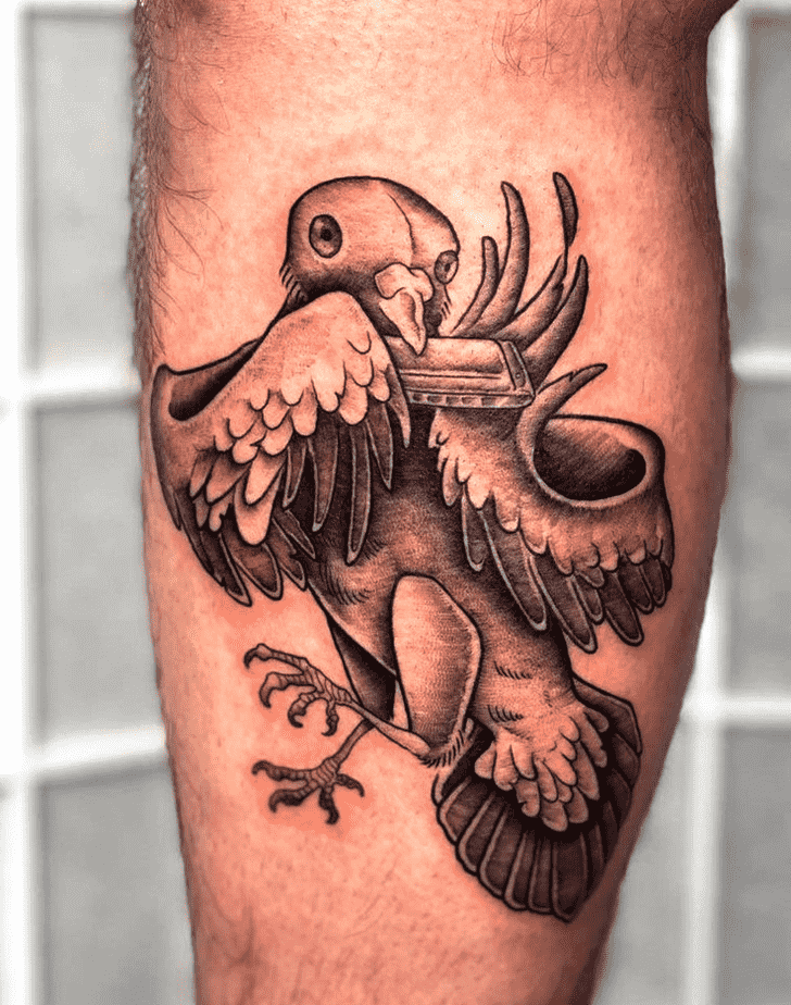 Pigeon Tattoo Portrait
