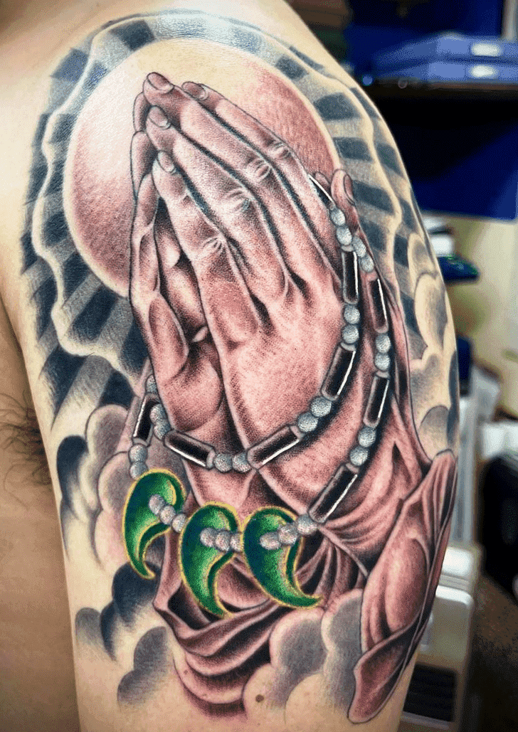 Praying Hands Tattoo Figure