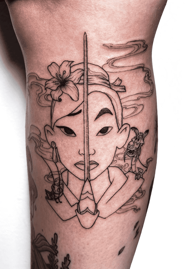 Princess Mulan Tattoo Figure