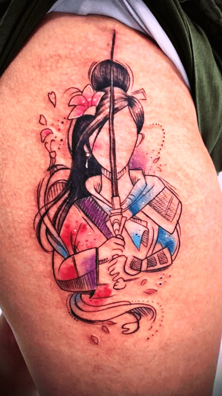 Princess Mulan Tattoo Portrait