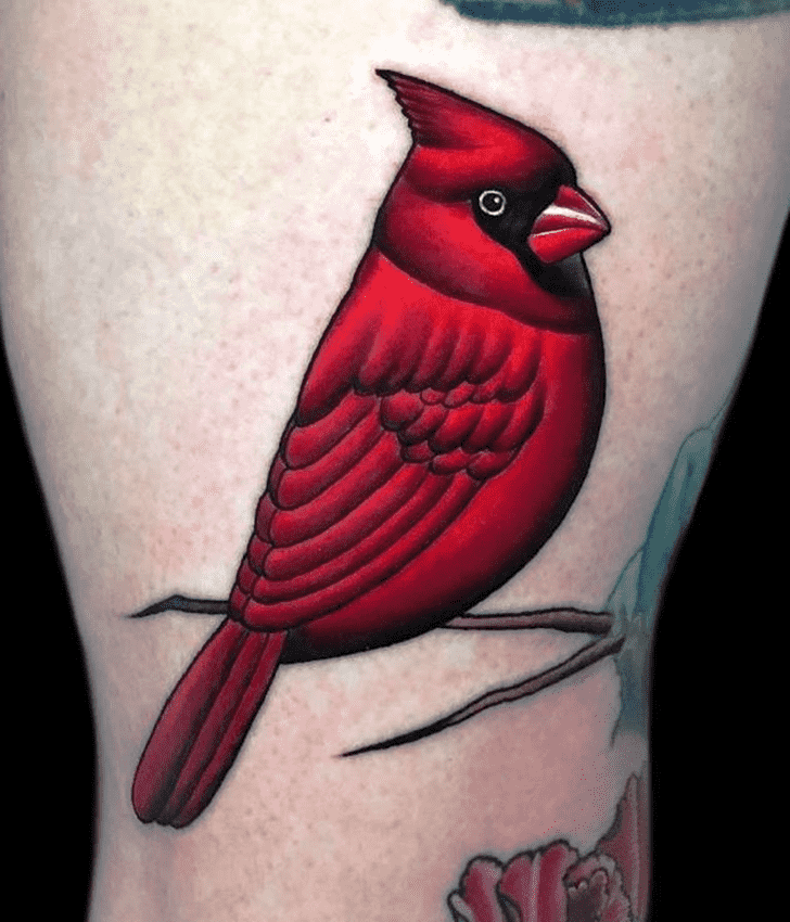 Red Bird Tattoo Photo