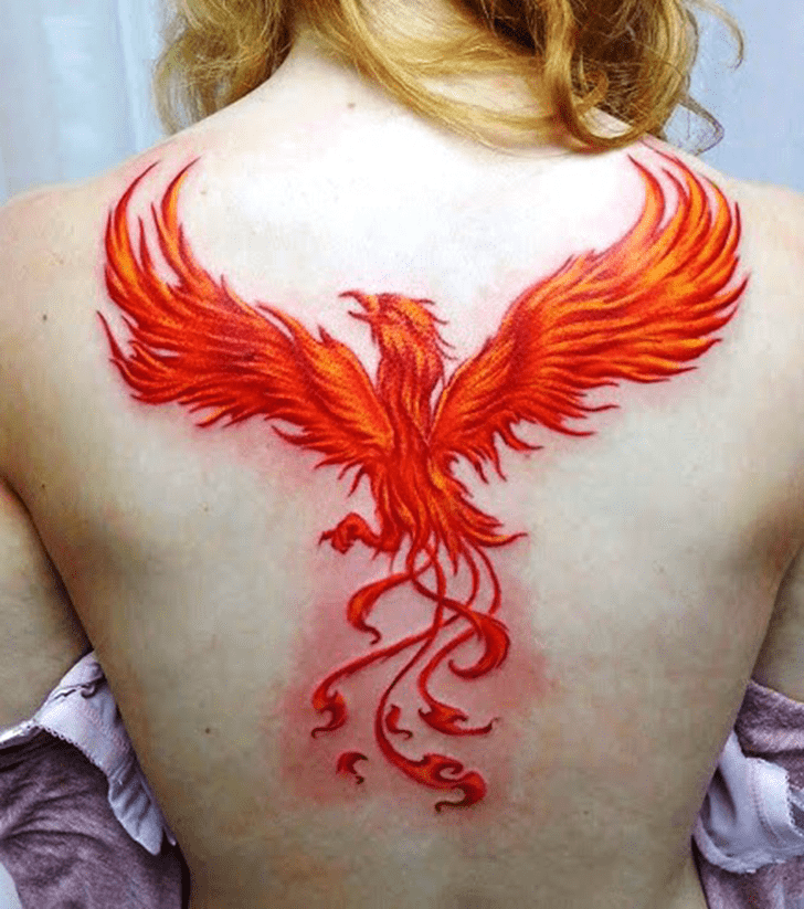 Red Bird Tattoo Photograph