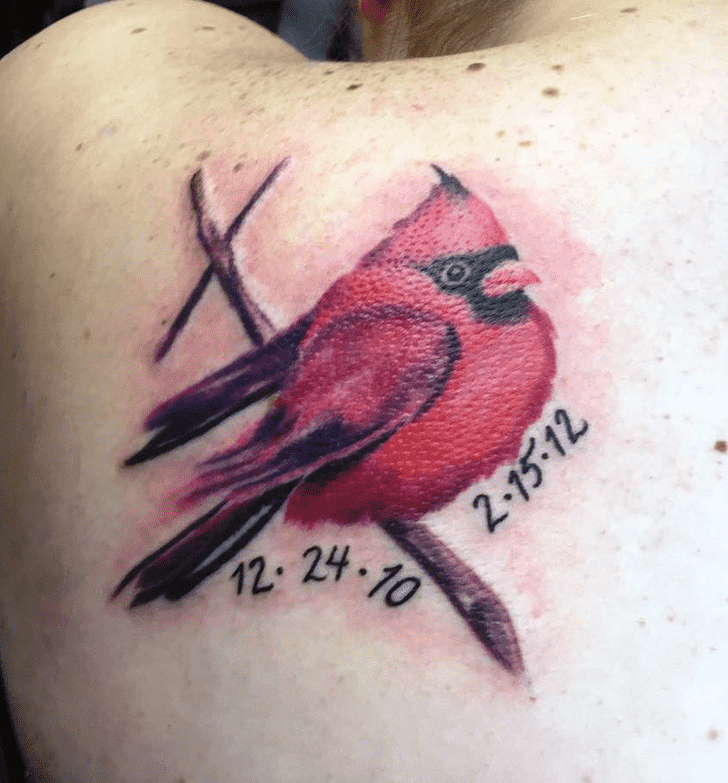 Red Bird Tattoo Portrait