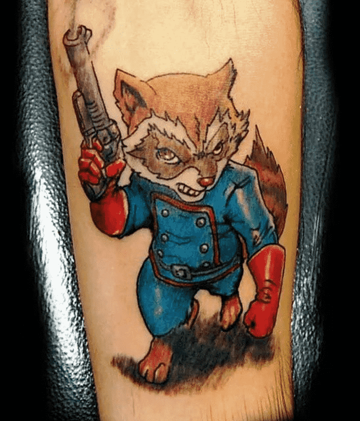Rocket Raccoon Tattoo Shot