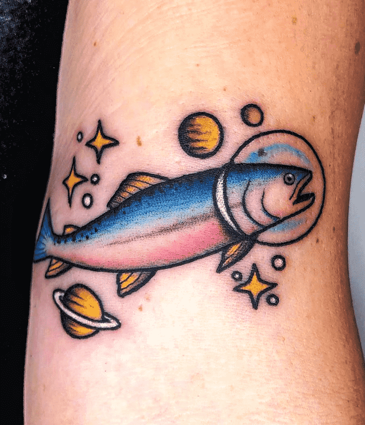 Salmon Fish Tattoo Figure
