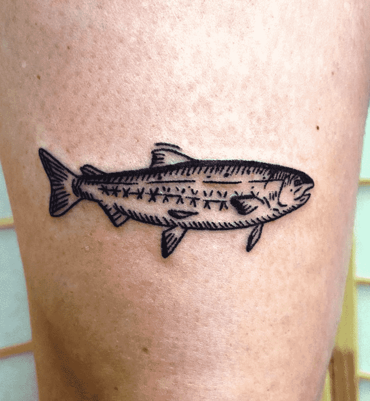 Salmon Fish Tattoo Portrait