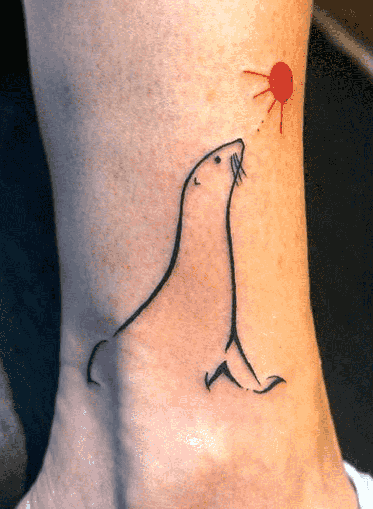 Sea Lion Tattoo Shot