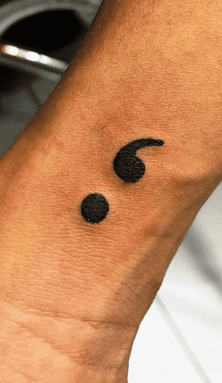 Semicolon Tattoo Photograph