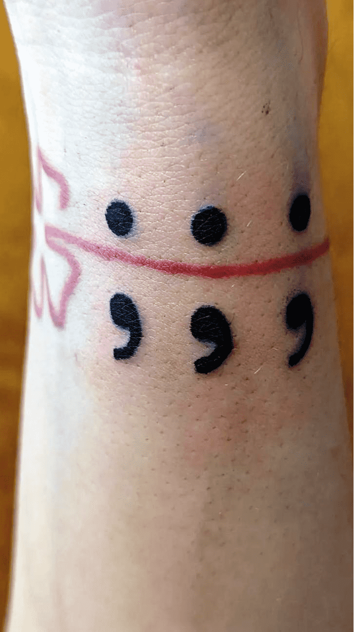 Semicolon Tattoo Shot