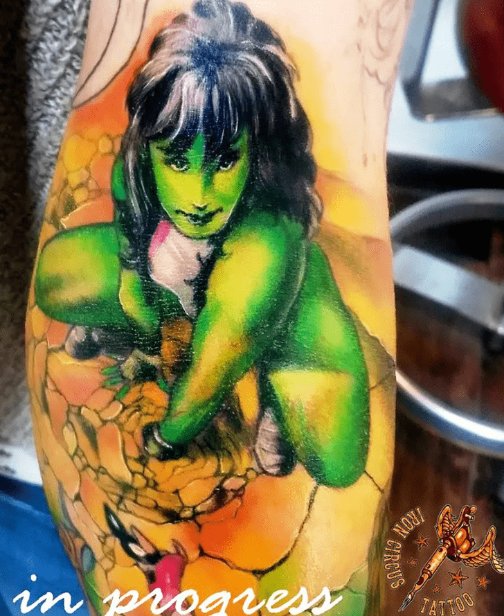 She-Hulk Tattoo Shot