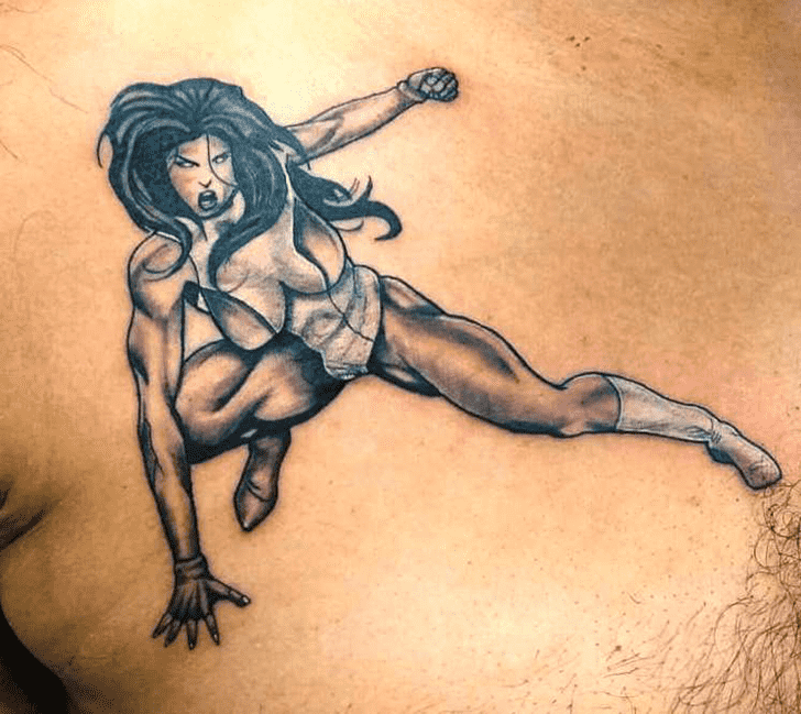 She-Hulk Tattoo Photograph