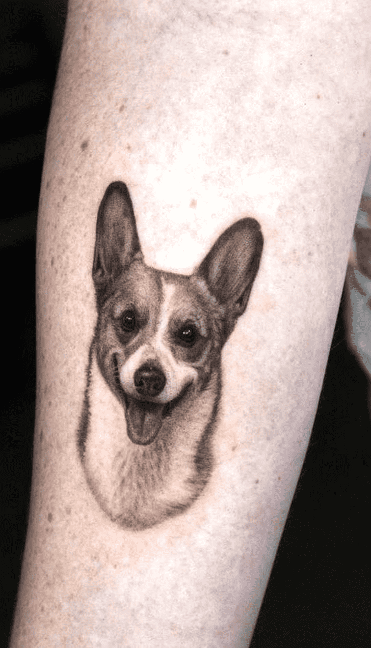 Small Dog Tattoo Design Image