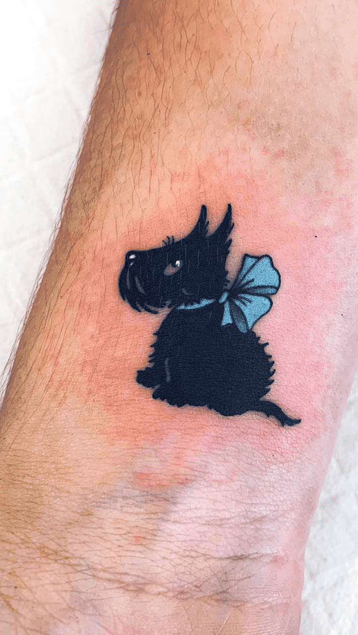 Small Dog Tattoo Figure