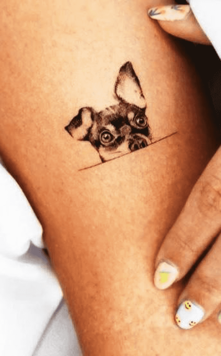 Small Dog Tattoo Shot