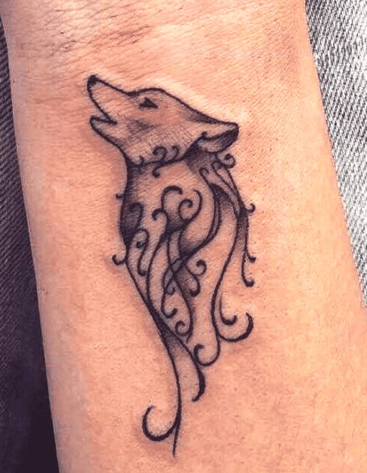 Small Wolf Tattoo Design Image