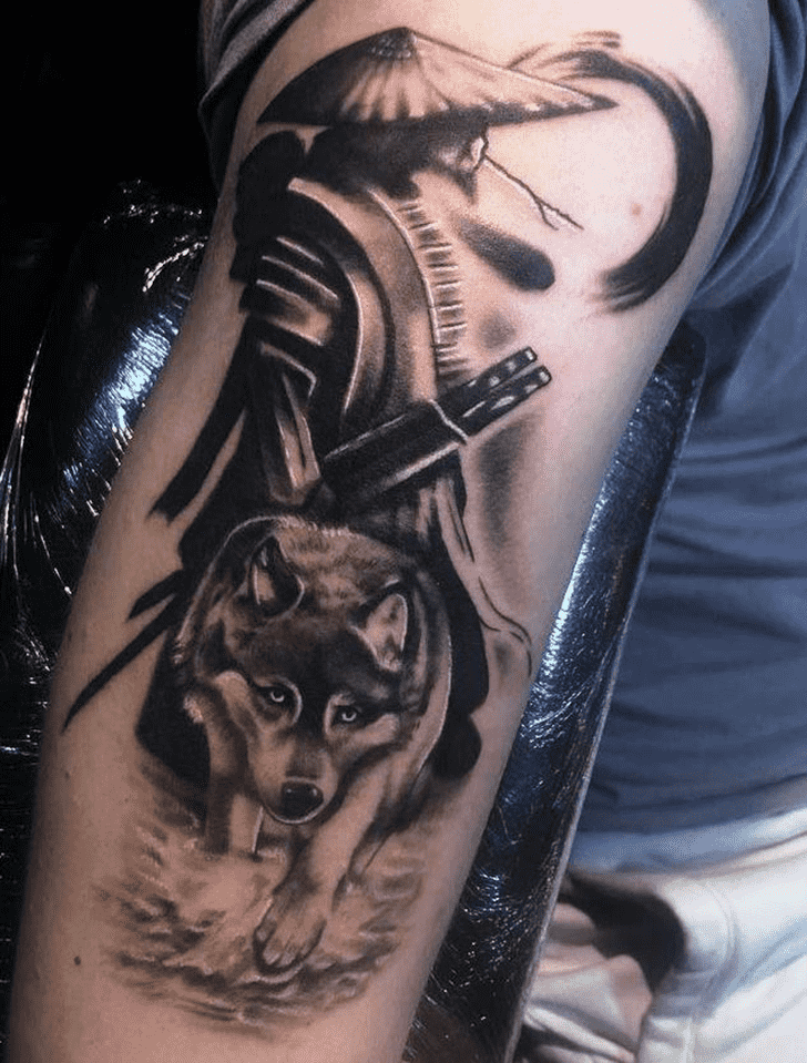 Small Wolf Tattoo Shot