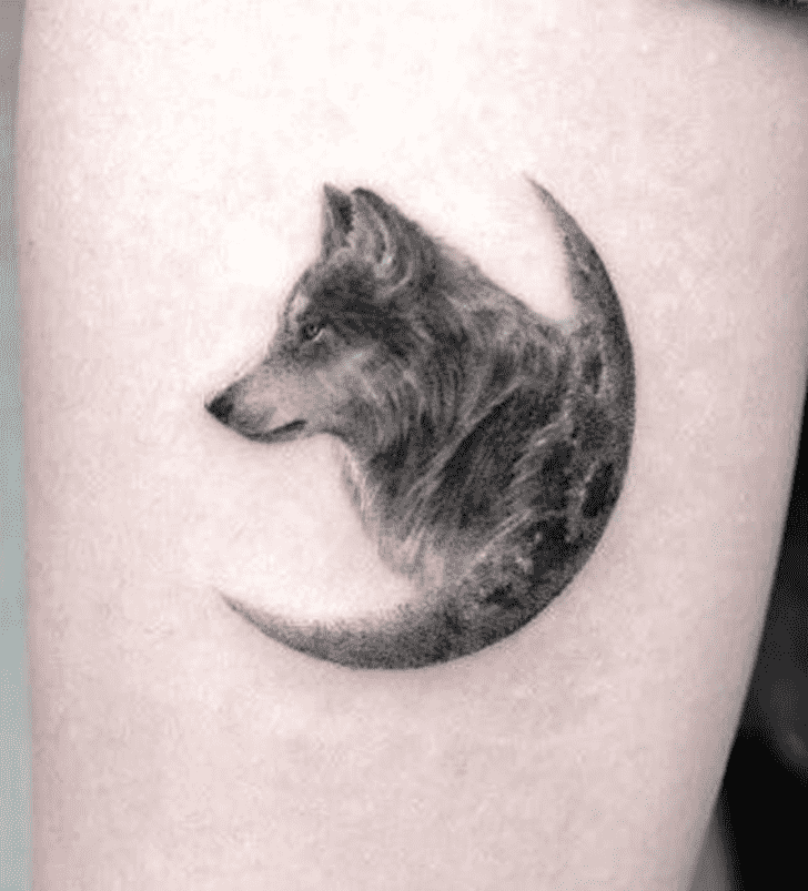 Small Wolf Tattoo Portrait