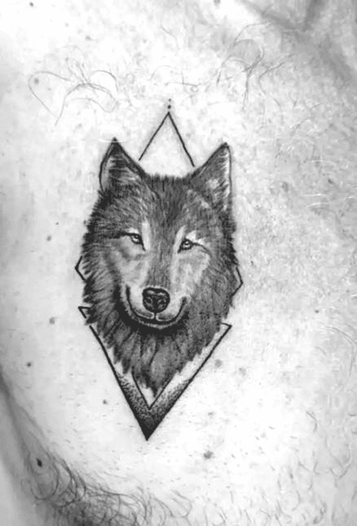 Small Wolf Tattoo Portrait