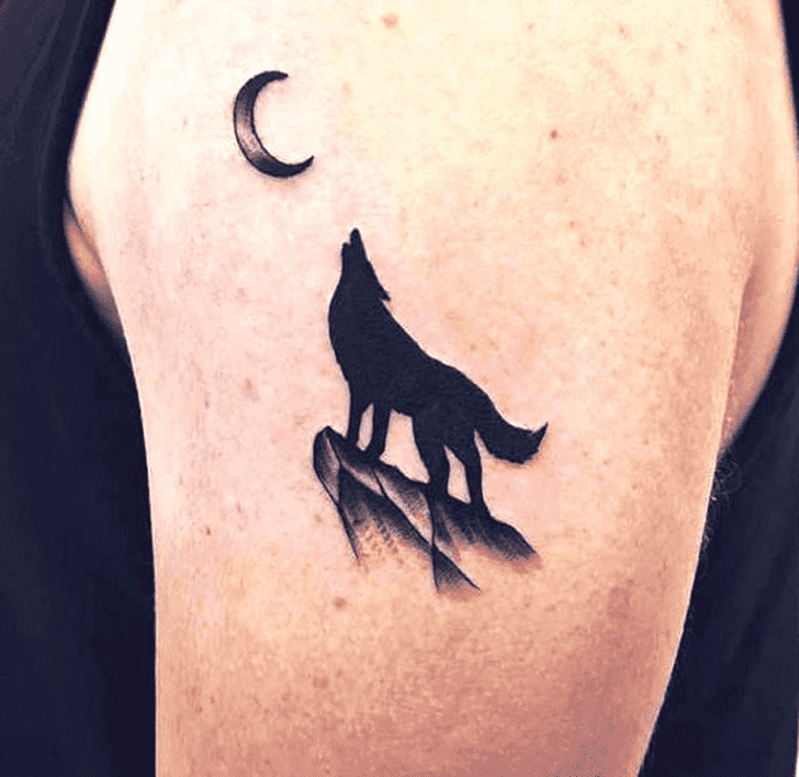 Small Wolf Tattoo Photograph