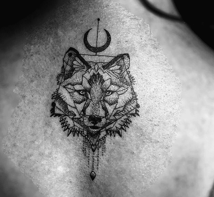 Small Wolf Tattoo Shot