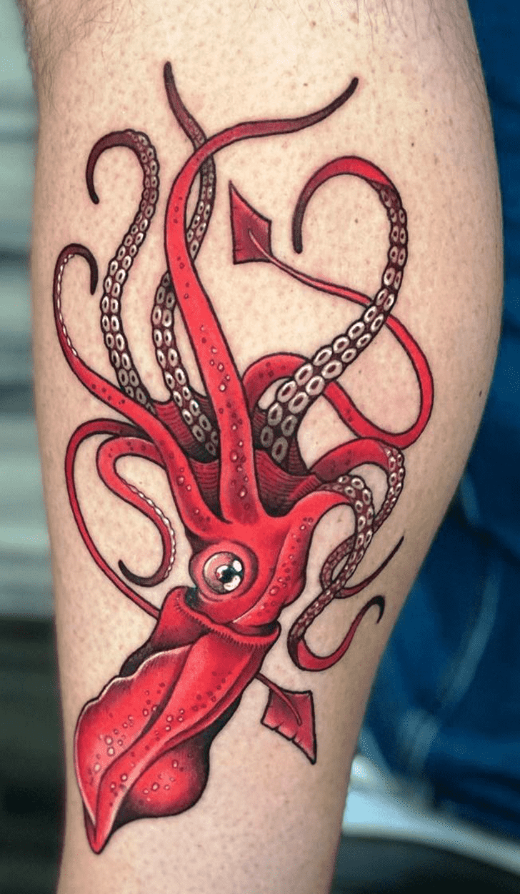 Squid Tattoo Portrait