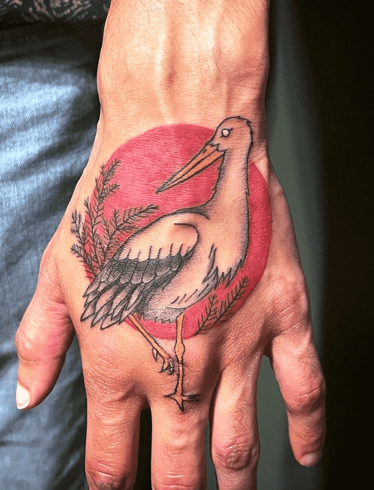 Stork Tattoo Figure