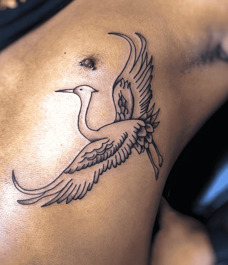 Stork Tattoo Portrait