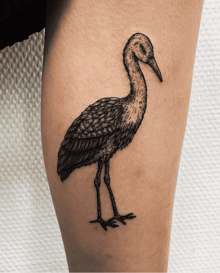 Stork Tattoo Shot