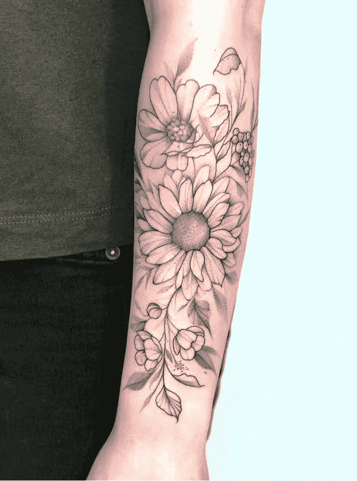 Sunflower Tattoo Portrait