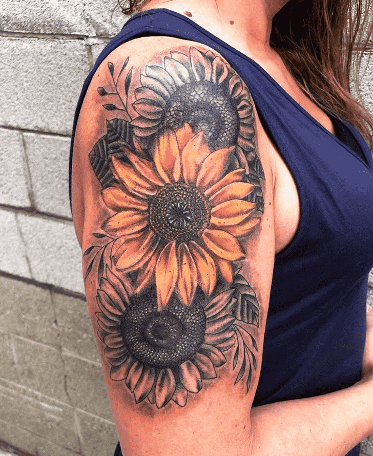 Sunflower Tattoo Figure