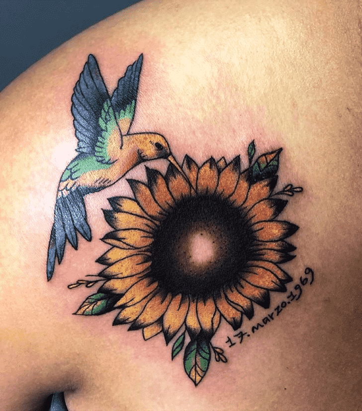 Sunflower Tattoo Portrait