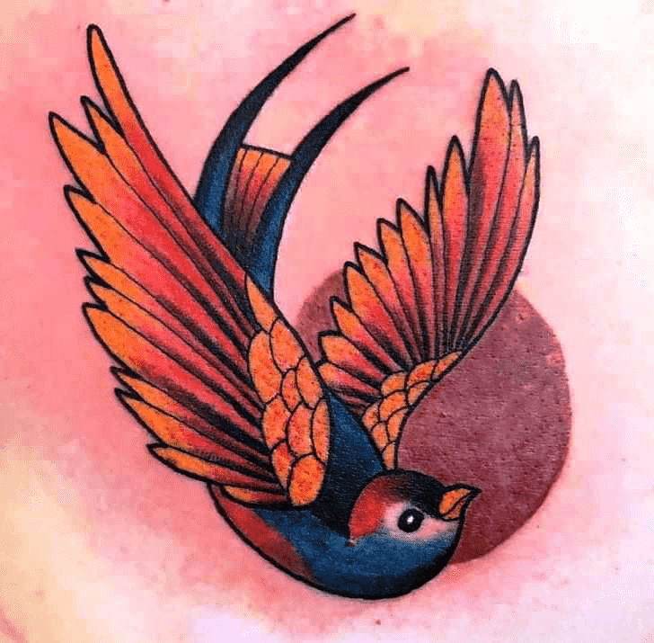 Swallow Bird Tattoo Portrait