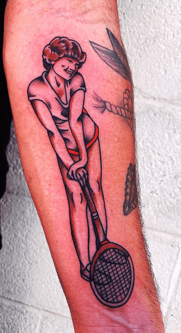 Tennis Tattoo Design Image