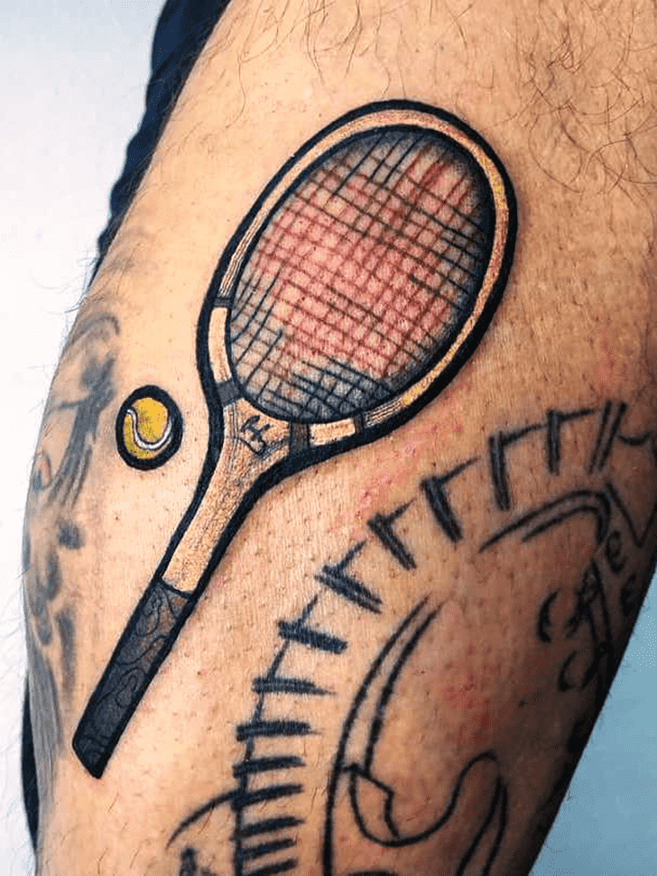 Tennis Tattoo Design Image