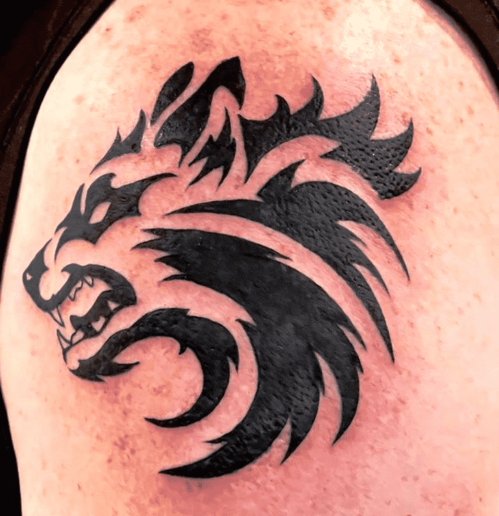 Tribal Wolf Tattoo Design Image