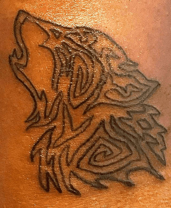 Tribal Wolf Tattoo Photos