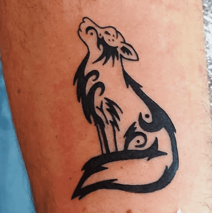 Tribal Wolf Tattoo Photograph