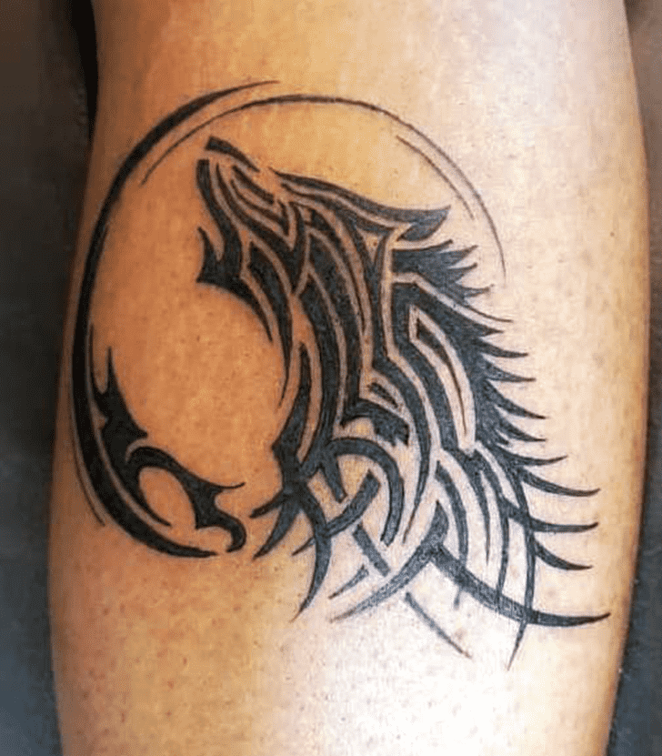 Tribal Wolf Tattoo Photograph