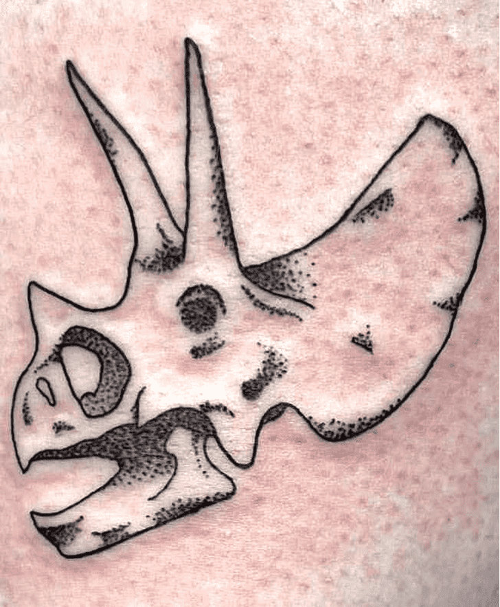 Triceratops Tattoo Figure