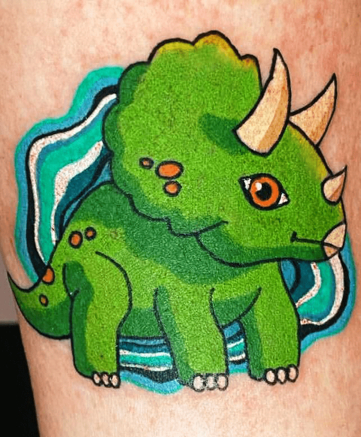 Triceratops Tattoo Portrait