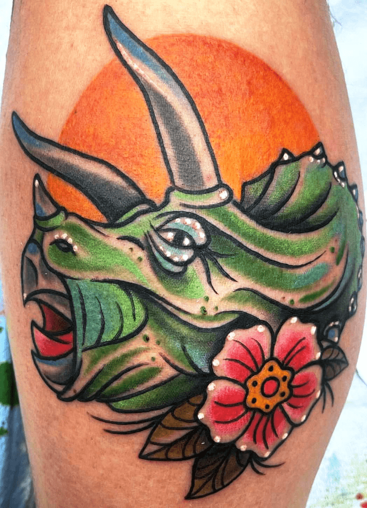 Triceratops Tattoo Shot