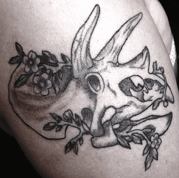 Triceratops Tattoo Portrait