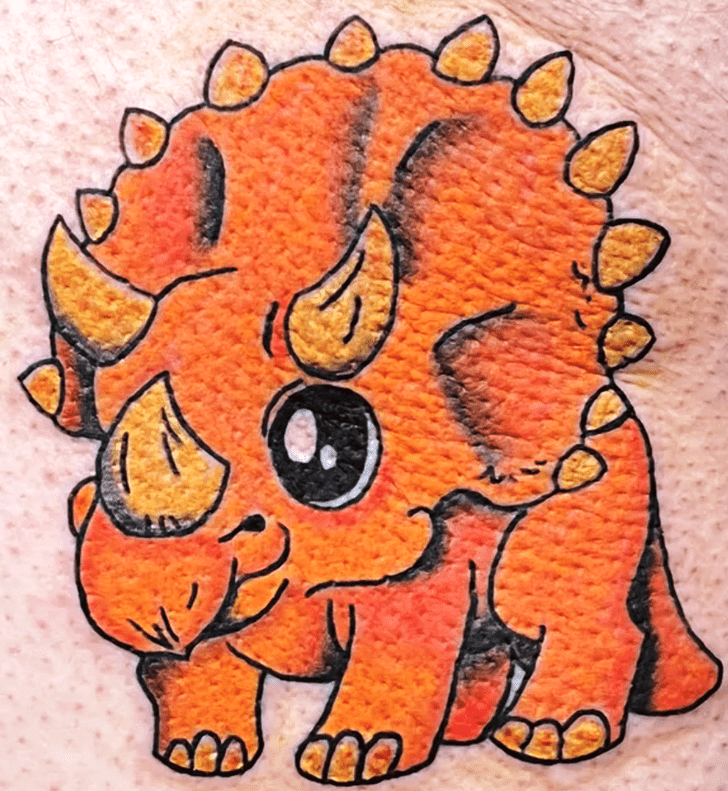 Triceratops Tattoo Shot