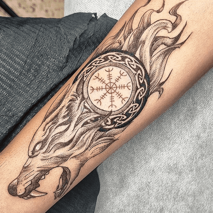 Viking Wolf Tattoo Photo
