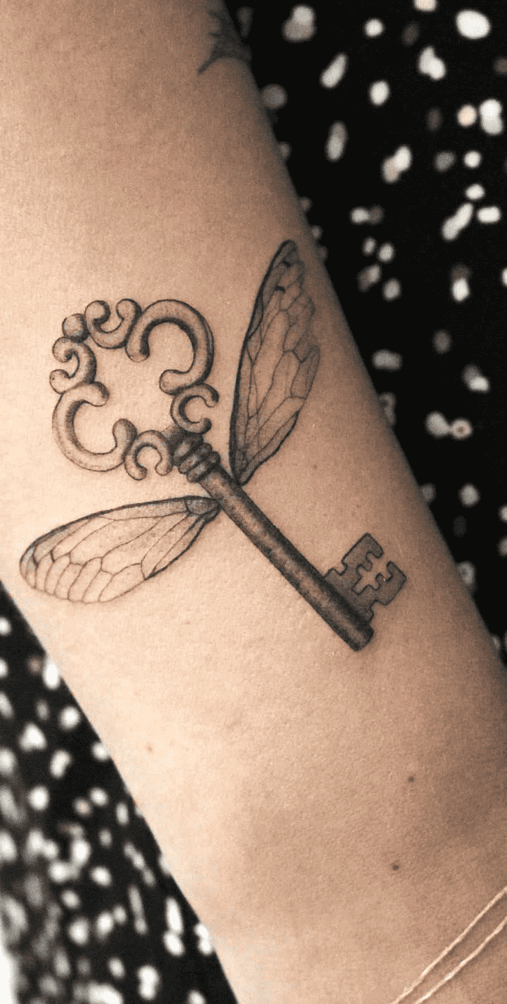 Winged Keys Tattoo Design Image