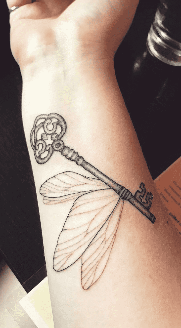 Winged Keys Tattoo Photo