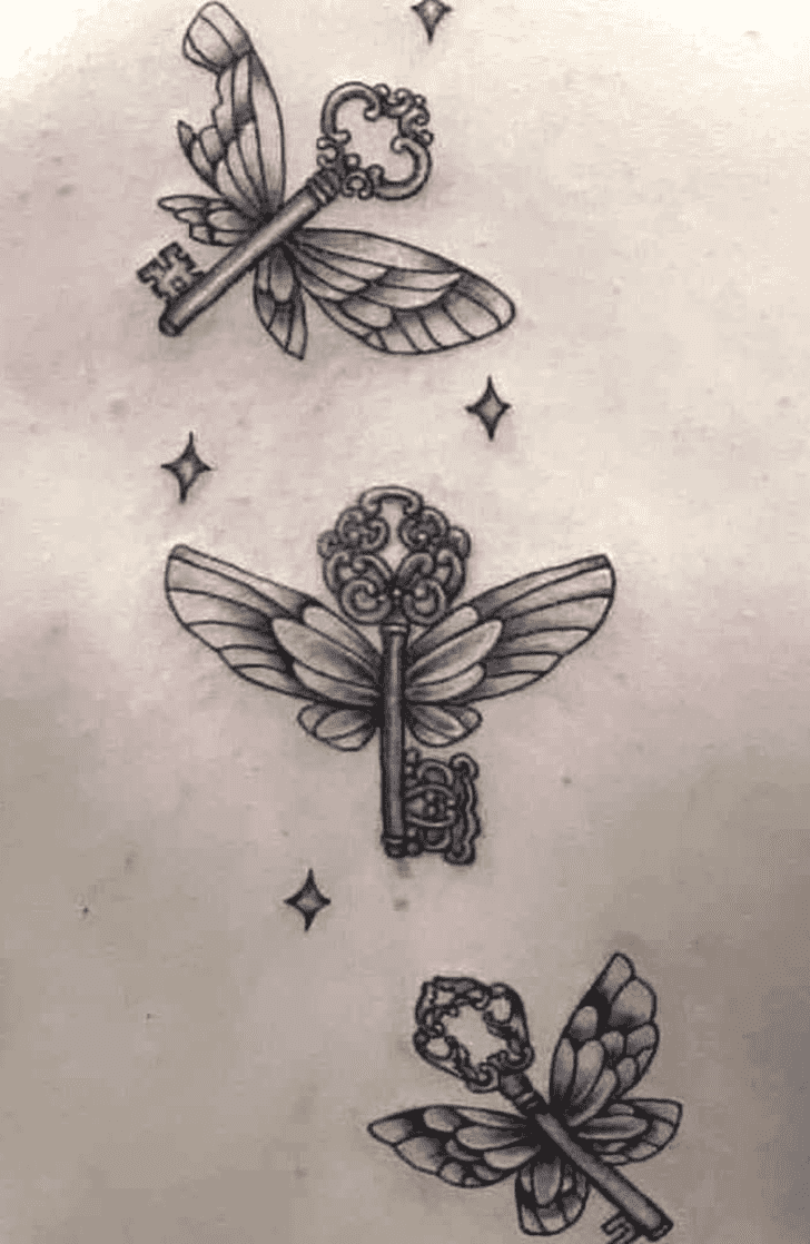 Winged Keys Tattoo Snapshot