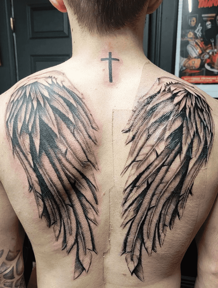 Wings Tattoo Shot